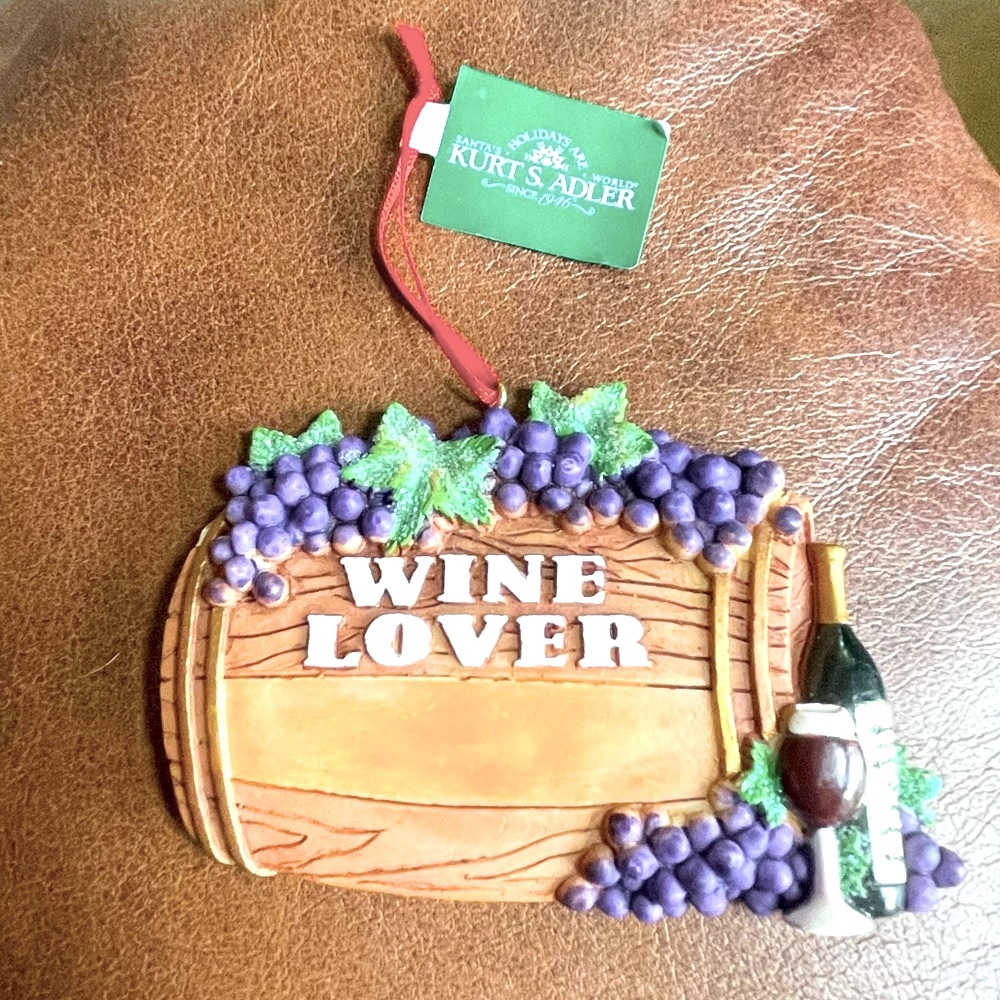 BNWT Kurt Adler “Wine Lover” Ornament